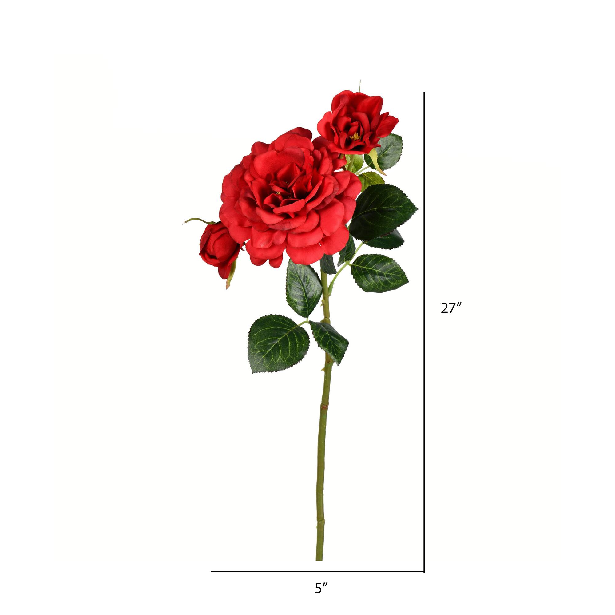 Burgundy Rose Stem, 3ct.